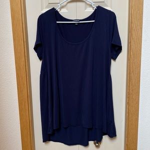 Torrid Navy Blue Hi-Low Swing Tee